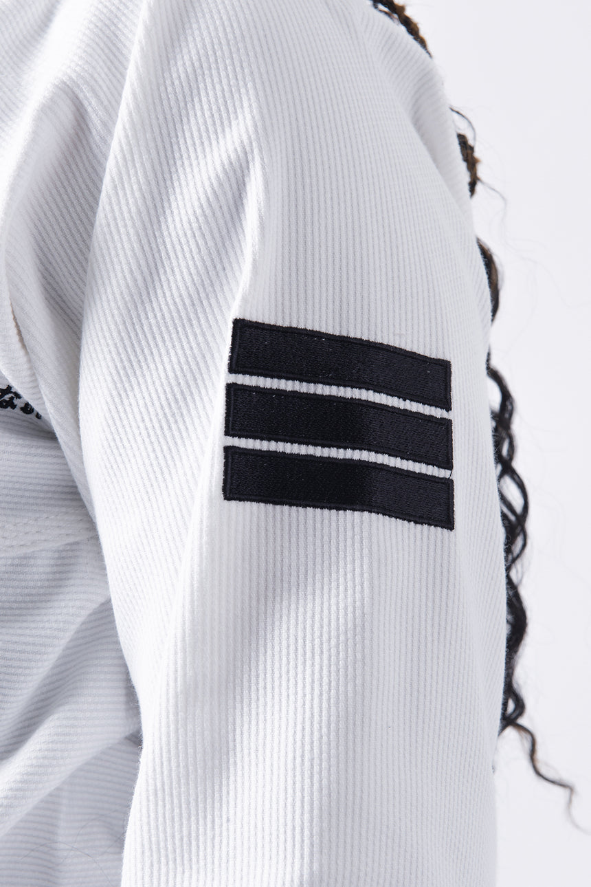 Black Label Women's Jiu Jitsu Gi (Free White Belt) - White